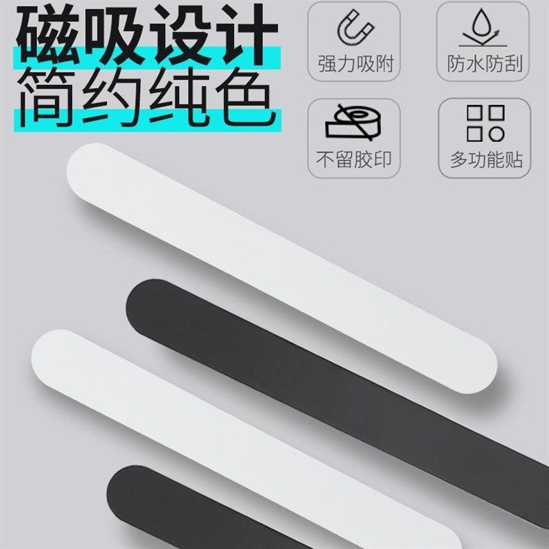 汽车车门磁吸防撞条磁性防撞贴纯黑白开门边防擦刮蹭条免胶粘保护