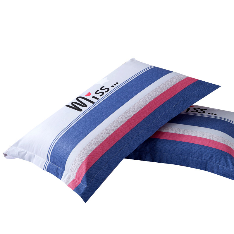 精选学生单人枕头护颈枕宿舍床枕芯加带枕套套装一对拍2整头男女