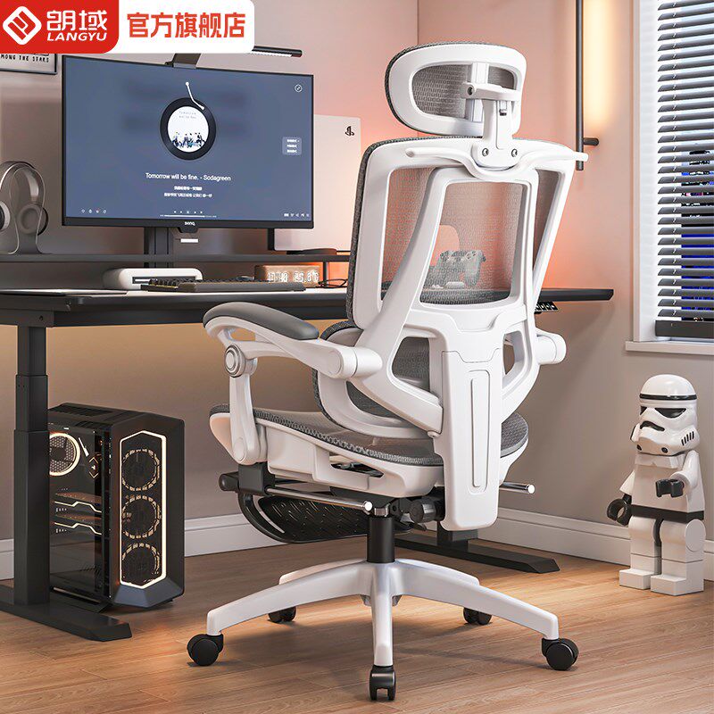 朗域轩品人体工学椅护腰电脑椅家用久坐靠背电竞椅可躺办公室座椅