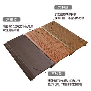 户外塑木墙板挂板木屋护墙装饰板木塑板别墅外墙专用墙板防水防腐