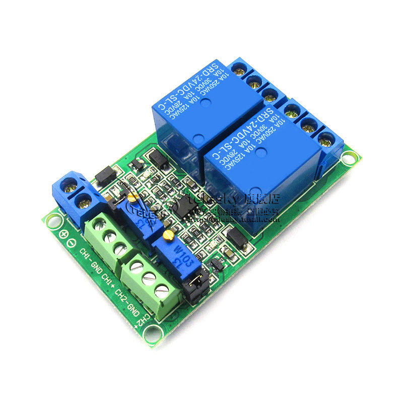 2路电压比较模块2路通道电压比较器电压比较IC LM393 24V DC24V