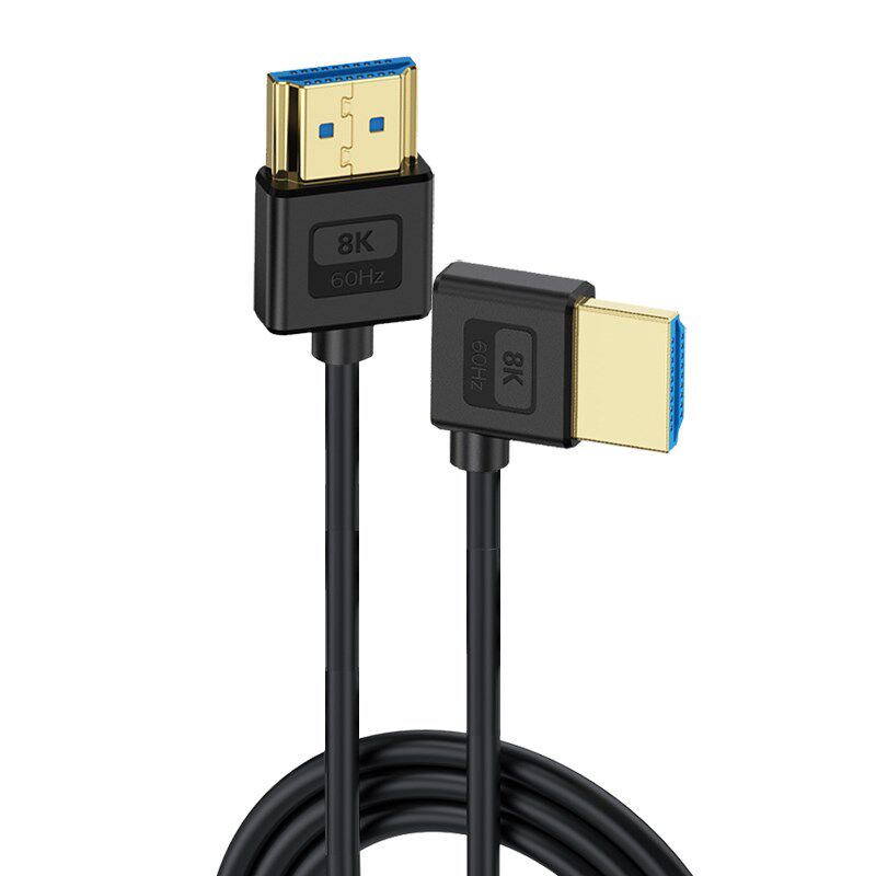 HDMI2.1版8K高清线超细极软弯头4K144hz电脑显卡显示器高刷连接线