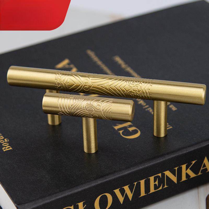 新中式拉手雕花衣柜门橱柜轻奢把手抽屉门金色黄铜拉手,住宅家具,拉手,淘宝优惠券,粉丝福利购,淘宝优惠卷