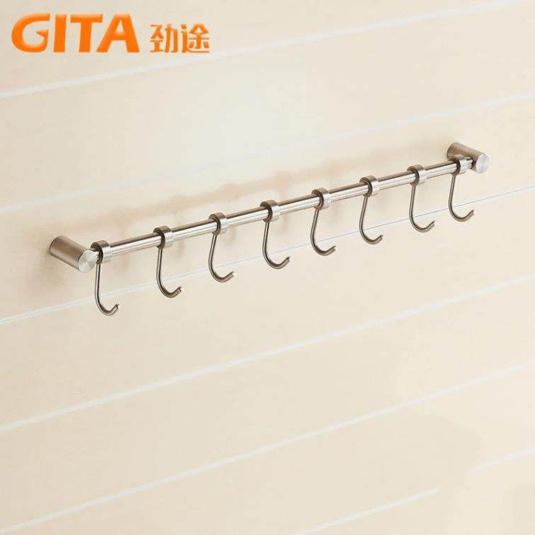 304不锈钢挂钩厨卫五金挂件多功能活动排钩厨房收纳挂钩