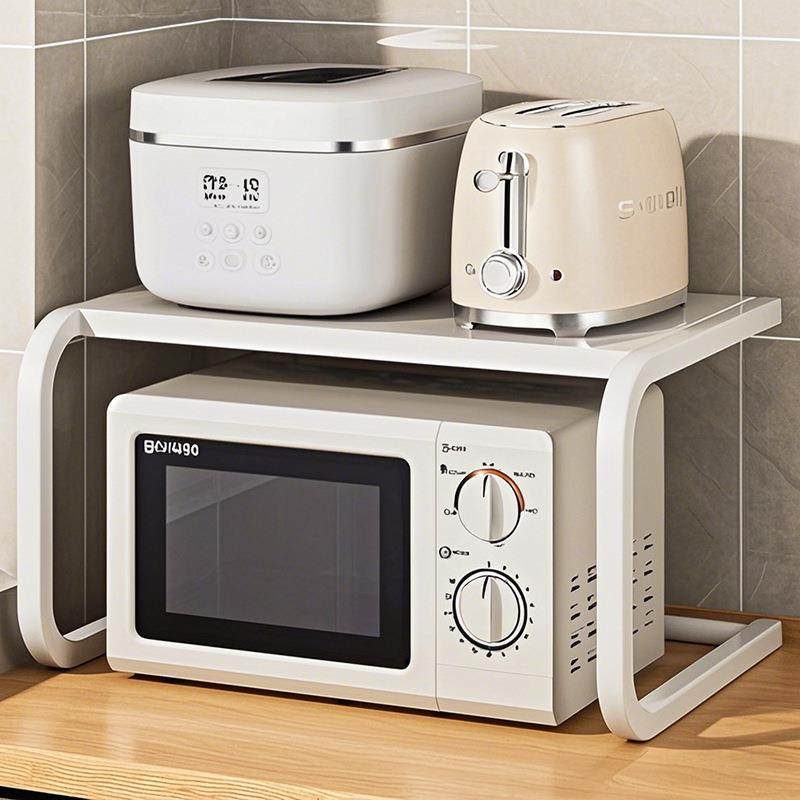 厨房置物架微波炉台面悬空支架加粗可伸缩多层电饭煲烤箱收纳架子,厨房/烹饪用具,抹布架/厨房清洁收纳架,淘宝优惠券,粉丝福利购,淘宝优惠卷