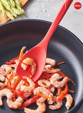 WOLL厨具配件耐高温中式矽胶锅铲不沾锅专用红色锅铲家用炒菜铲子