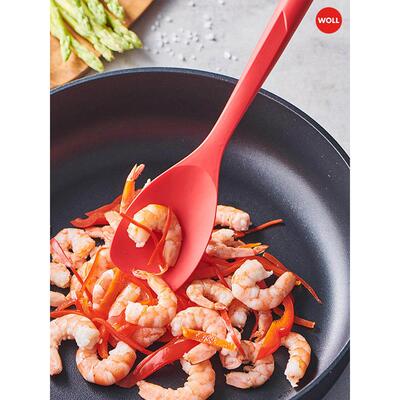 WOLL厨具配件耐高温中式矽胶锅铲不沾锅专用红色锅铲家用炒菜铲子