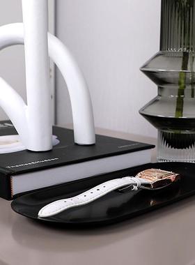 样板房卧室床头柜装饰品摆件客厅茶几边几桌面工艺品花艺杂志软装