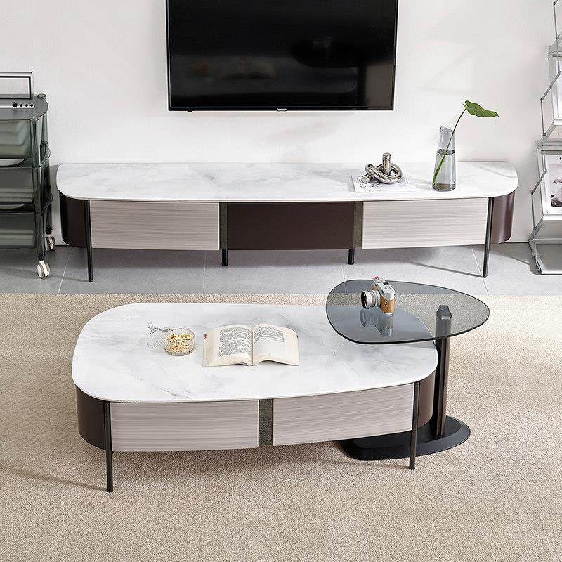 家居简约现代微晶石茶几电视柜轻奢高级感小户型客厅家用边几,住宅家具,电视柜,淘宝优惠券,粉丝福利购,淘宝优惠卷