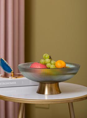 创意轻奢现代简约家用客厅茶几前台摆件玻璃水果盘零食糖果干果盘
