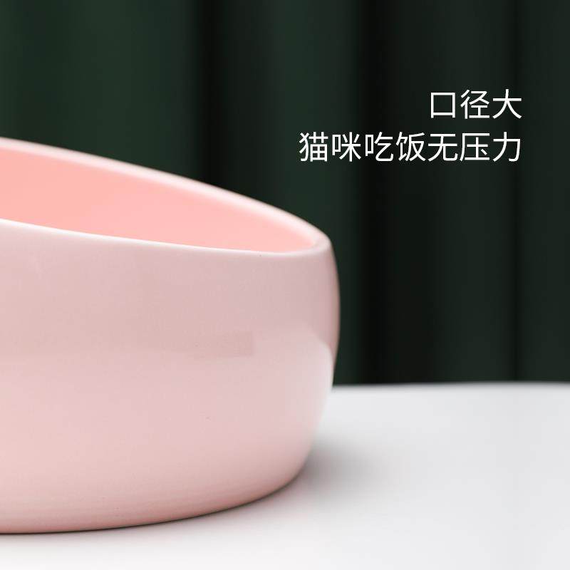 陶瓷猫碗护颈椎大容量碗斜口宠物碗猫小型犬通用喝水盆粮碗,宠物/宠物食品及用品,猫狗碗/慢食碗,淘宝优惠券,粉丝福利购,淘宝优惠卷