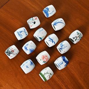 手绘古青瓷盖置紫砂壶盖托盖碗盖置架茶道配件盖托架茶桌摆件盖置