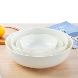 白色骨瓷酸菜鱼盆菜盘家用陶瓷饭店餐具碟子炒菜加深建益新品