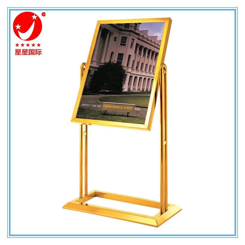 厂家不锈钢立式KT板海报架水牌酒店展示架落地双面旋转指示牌,五金/工具,标识牌,淘宝优惠券,粉丝福利购,淘宝优惠卷