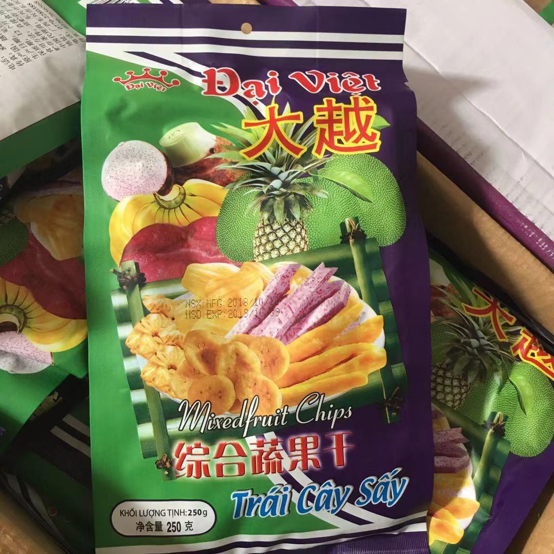 越南进口大越综合蔬果干250g大粤蔬果干混合蔬果脆休闲零食包邮