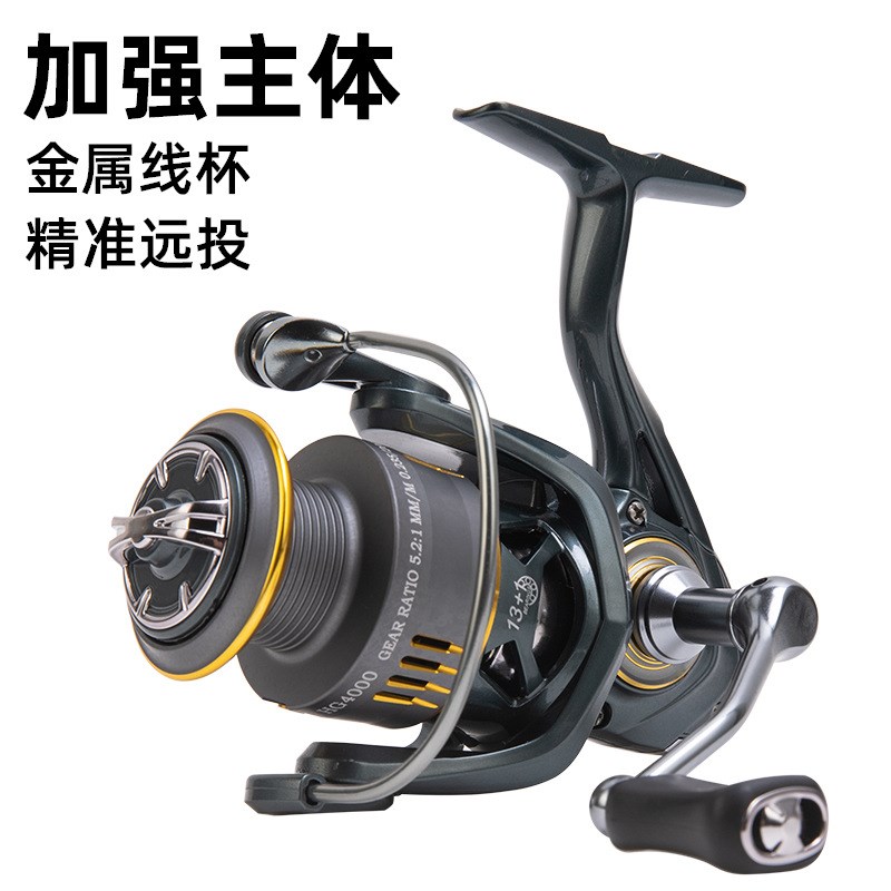 比灵斯渔轮路亚金属卸力纺车轮海竿抛竿微物黑蜘蛛鱼轮海钓鱼线轮