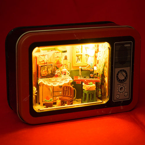 天予小镇diy手工拼装怀旧盒子