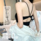 新款 甜辣妹设计感镂空美背吊带背心女带胸垫夏季 外穿内搭抹胸上衣
