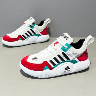 男鞋2025秋冬新款潮流时尚四道杠面包鞋厚底增高舒适百搭休闲棉鞋