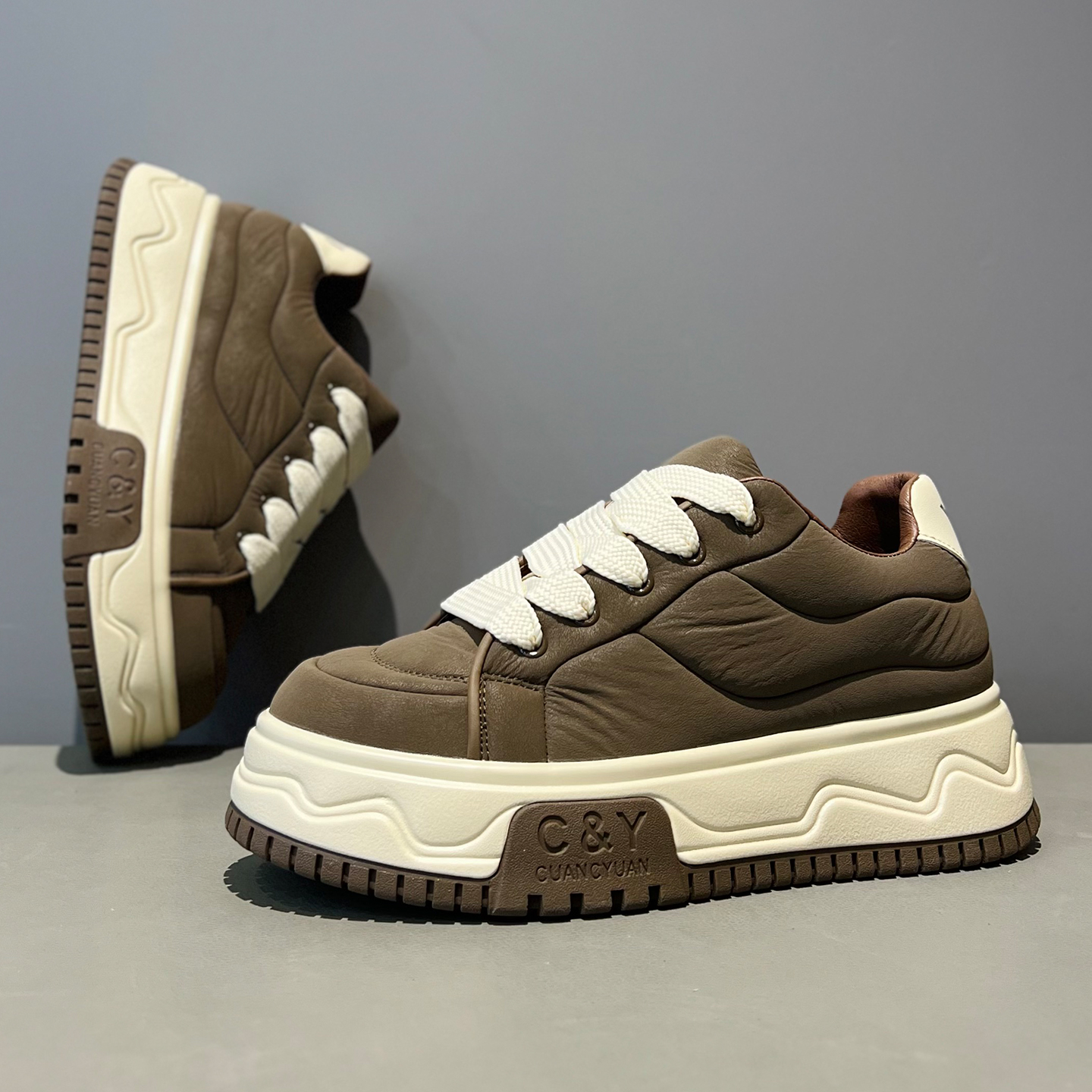 厚底增高休闲潮男鞋2025秋冬新款