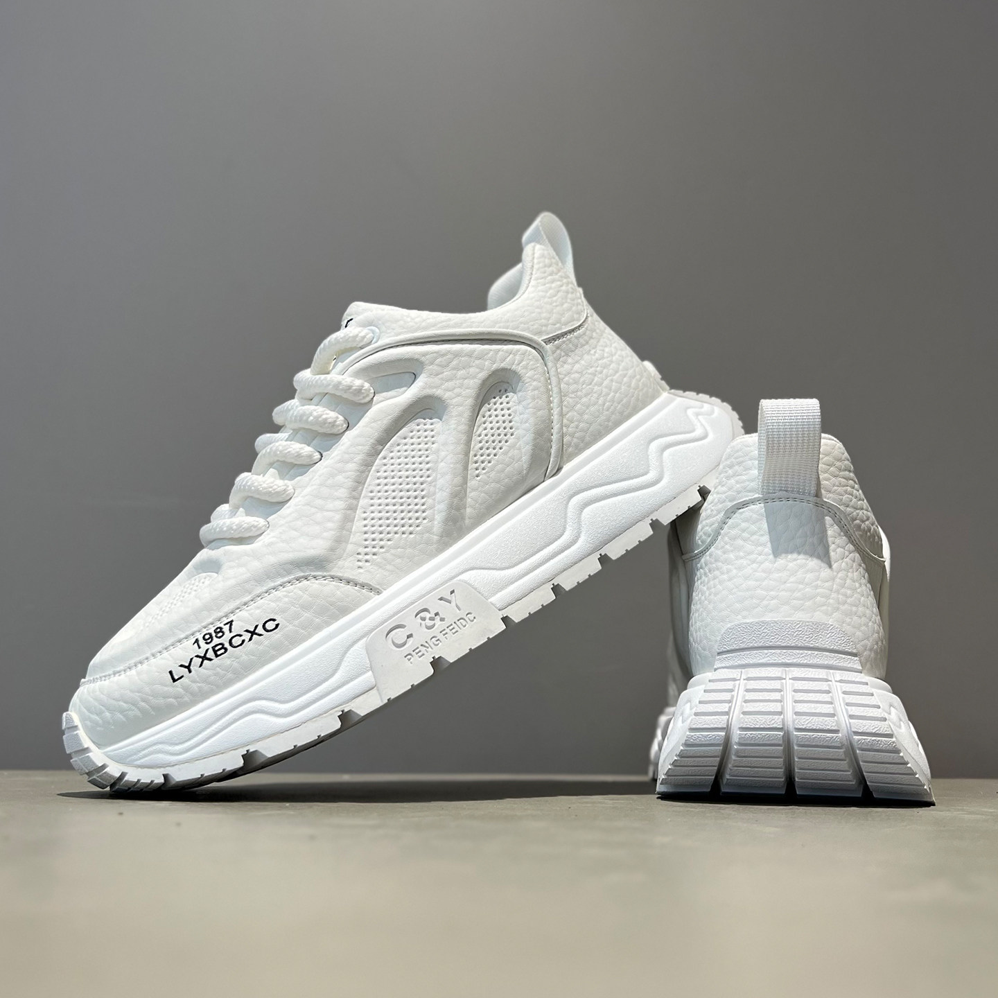 秋冬厚底百搭系带男老爹鞋