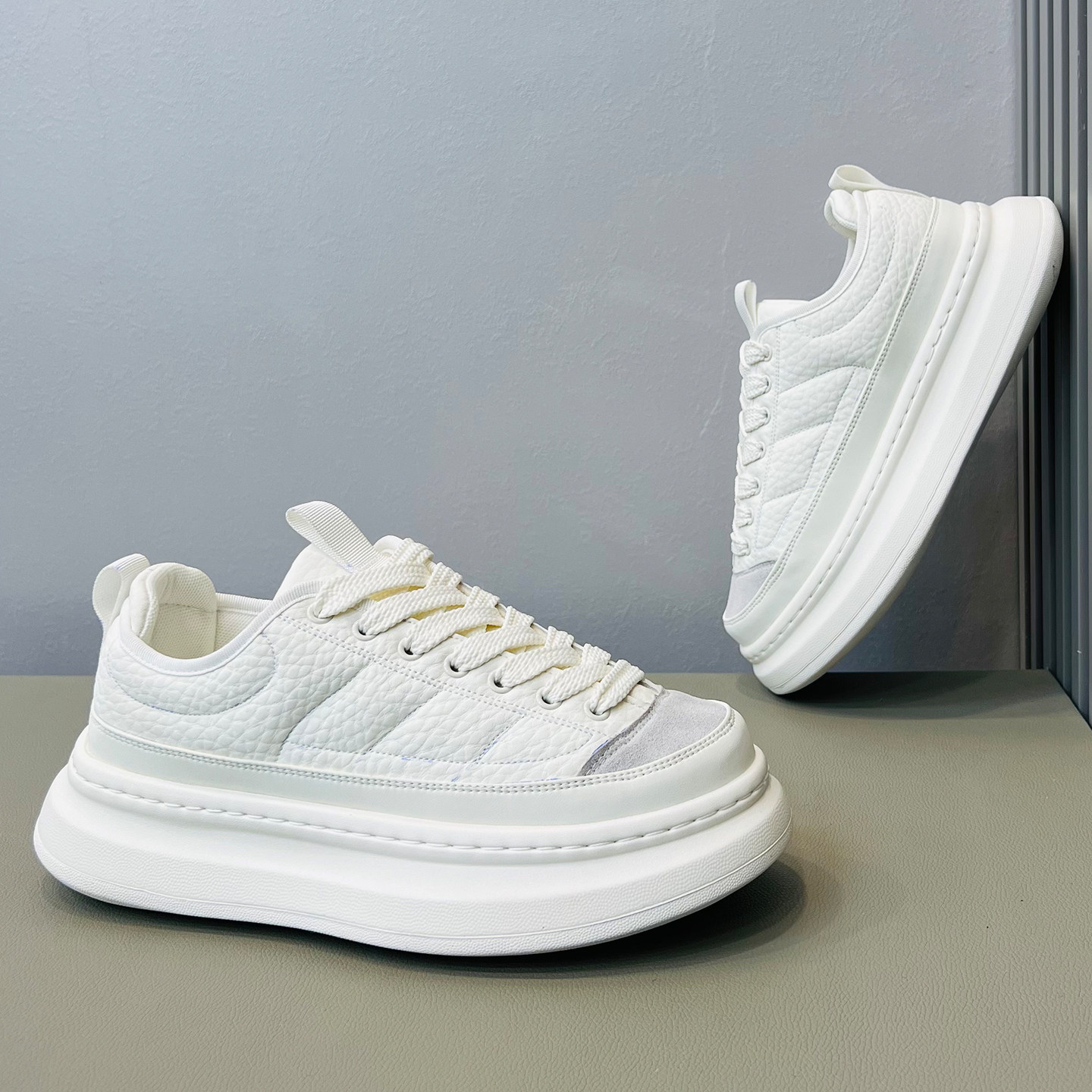 增高老爹鞋轻奢高端男鞋2026春夏新款透气运动休闲鞋软底小白鞋子