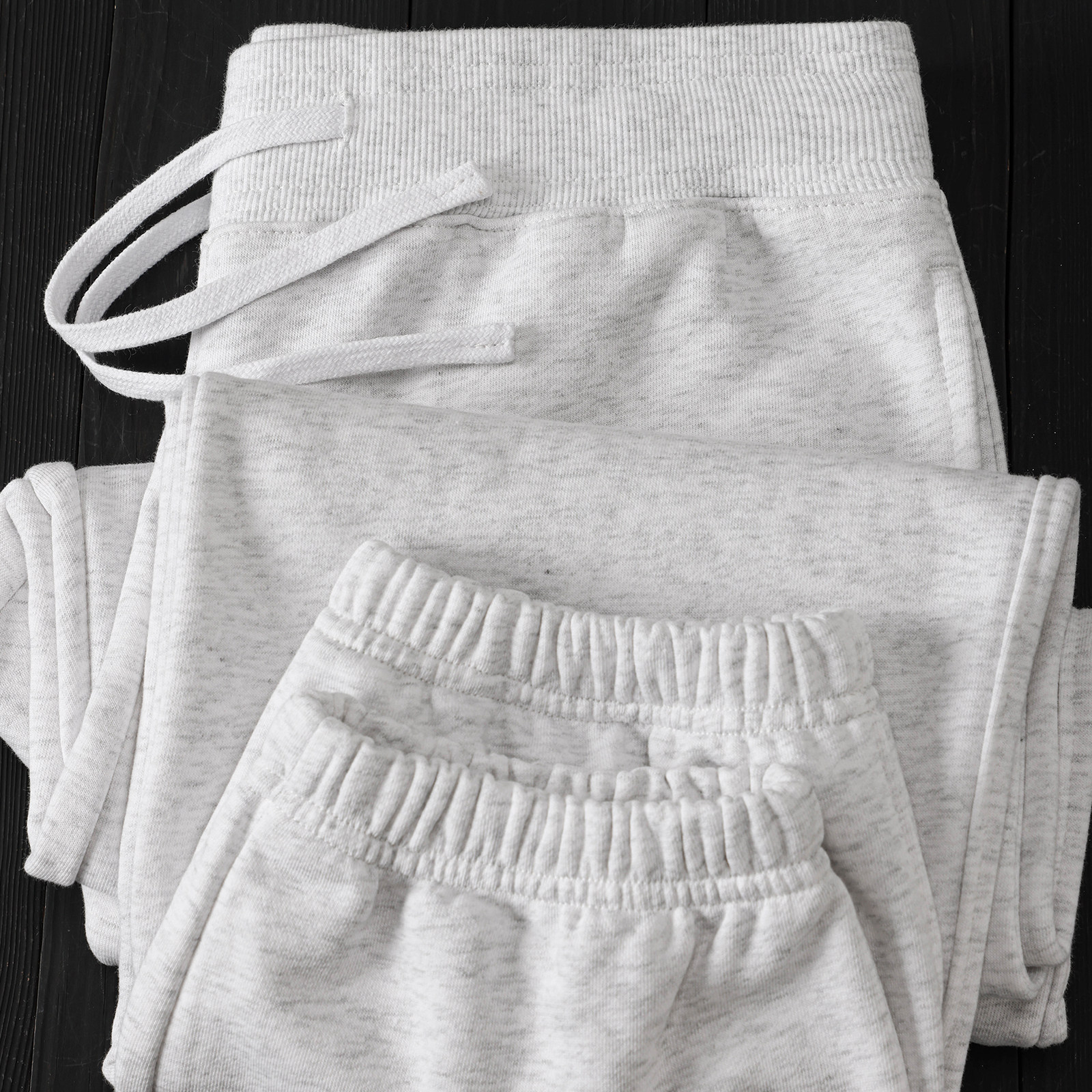 白花灰螺纹松紧腰束脚裤 360g秋冬科技保暖锁温水洗柔软宽松卫裤,男装,卫裤,淘宝优惠券,粉丝福利购,淘宝优惠卷