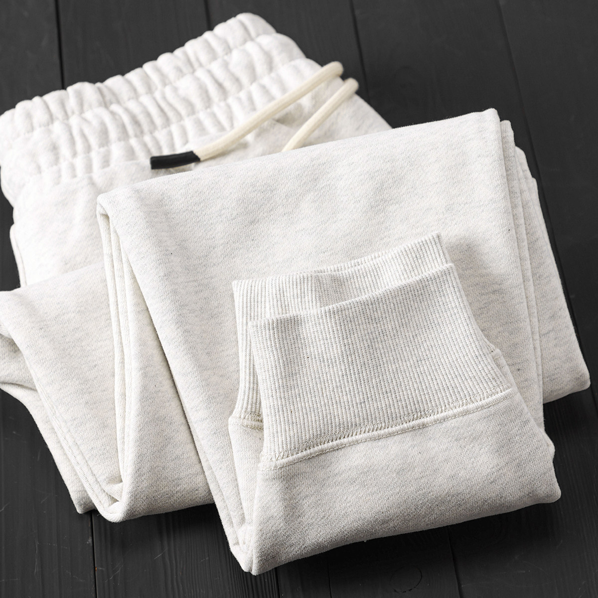 碳素磨毛紧密自发热手抓一体绒 480g浅花灰螺纹收口保暖厚实卫裤,男装,卫裤,淘宝优惠券,粉丝福利购,淘宝优惠卷