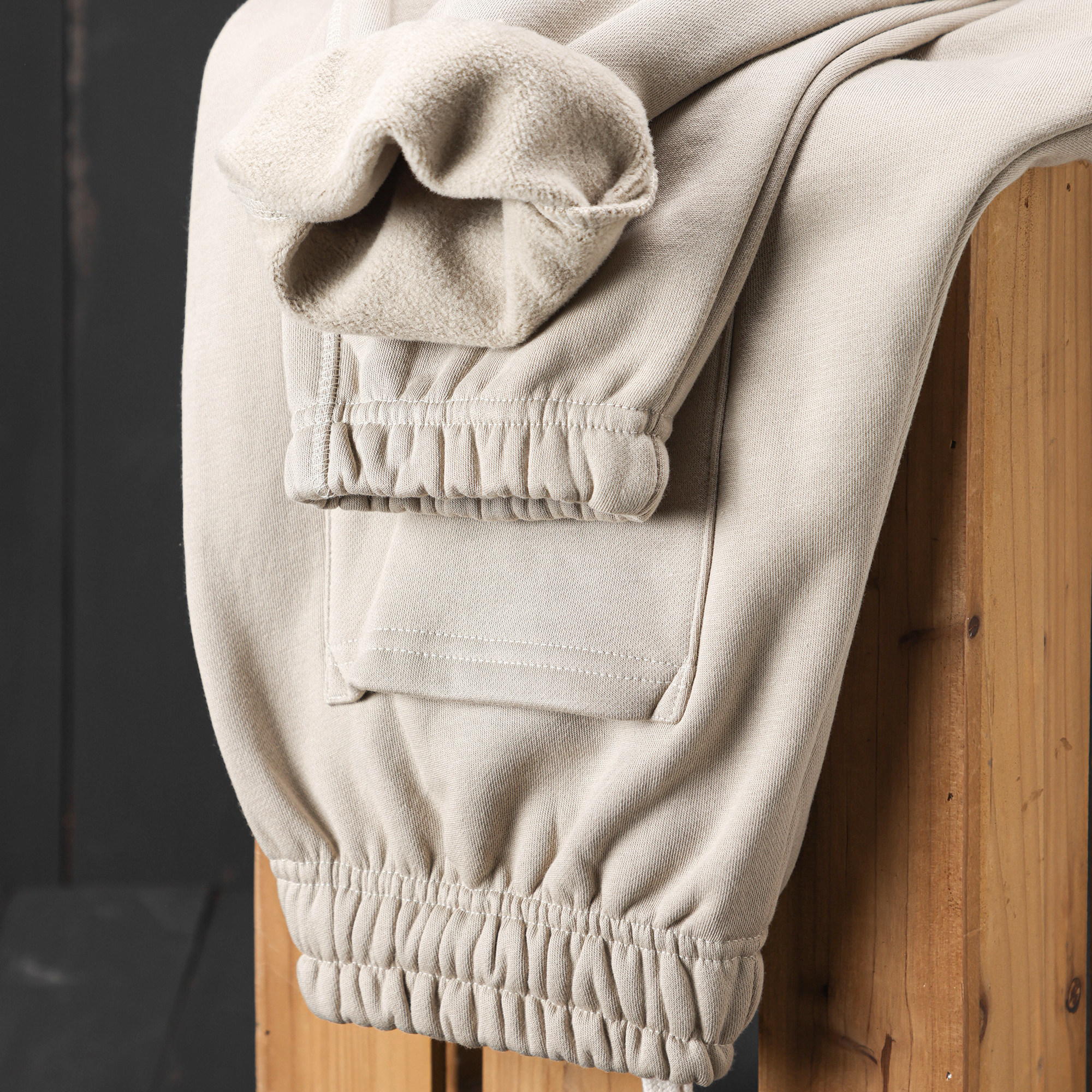 【一体绒】米灰色双股双纱自发热束脚裤 秋冬季纯色简约加绒卫裤,男装,卫裤,淘宝优惠券,粉丝福利购,淘宝优惠卷