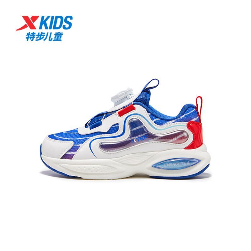 特步童鞋2025秋冬小童跑步鞋男幼童旋转纽扣运动鞋女童宝宝休闲鞋