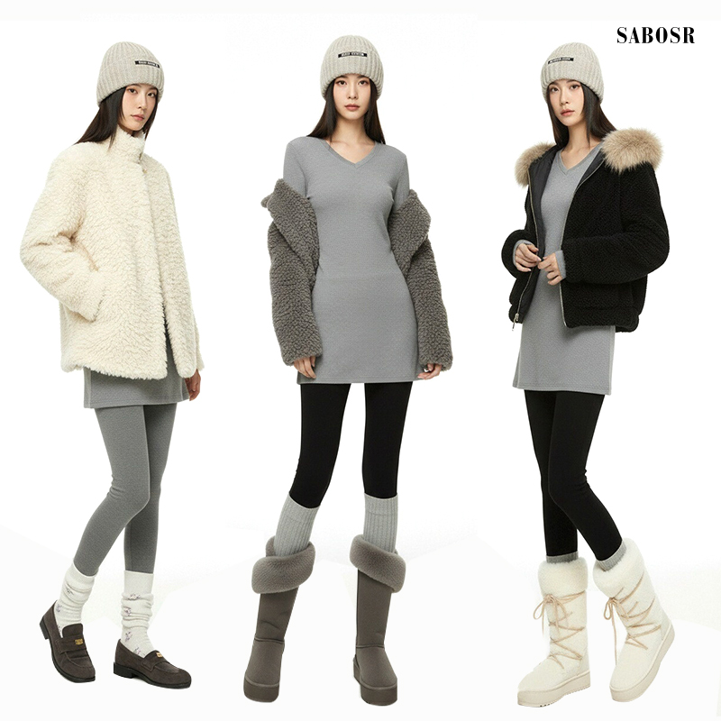 灰色内搭打底衫中长款遮屁股修身