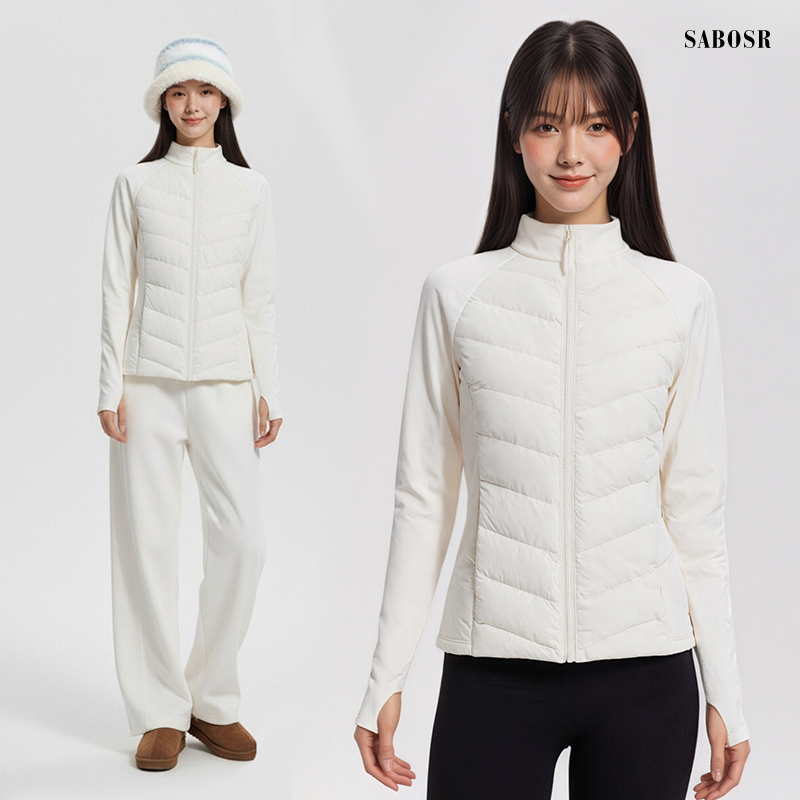 白色轻薄羽绒服内胆修身保暖外套