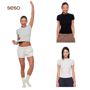 seso丨极简圆领短袖T恤 经典百搭修身款
