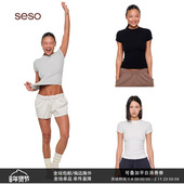 款 seso 经典 百搭修身 极简圆领短袖 T恤