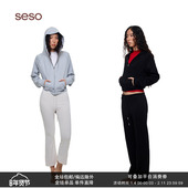 seso 针织连帽短卫衣 细腻针织亲肤体验