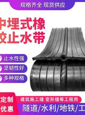 橡胶止水带651 652654型中埋背贴外贴钢边式300350400 500后浇带