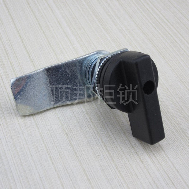 MS406 配电箱机柜锁 带手柄机械设备转舌锁 黑色 现货充足