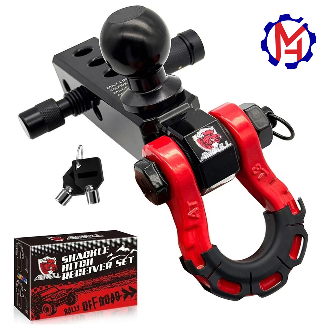 坦克新款铝合金球头款拖车钩房车拖挂8TU型钩越野拖车钩牵引钩