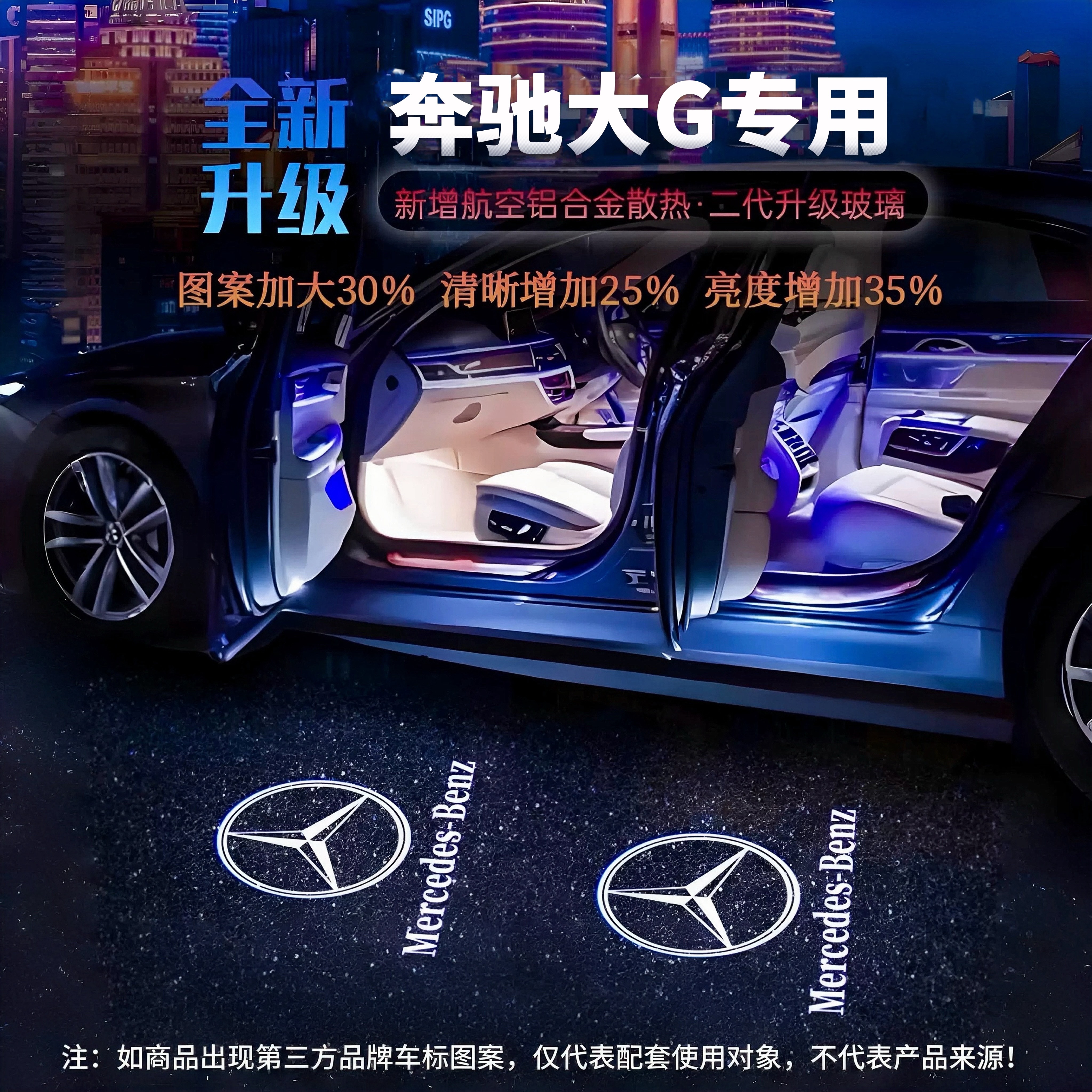 【超清4K原厂款】奔驰大G迎宾灯
