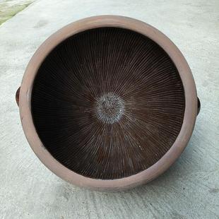 捣蒜臼子土陶瓷器 特大粗陶擂钵家用食药品研磨器捣辣椒擂茶钵老式