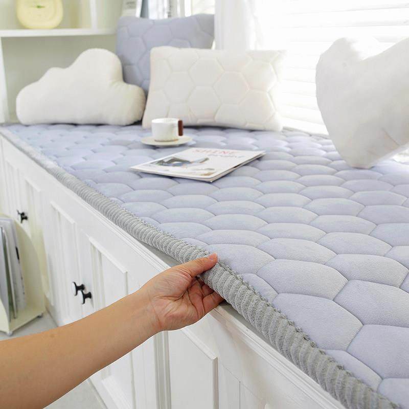 飘窗垫窗台垫加厚四季通用毛绒防滑垫卧室阳台榻榻米可机洗定做,居家布艺,飘窗垫,淘宝优惠券,粉丝福利购,淘宝优惠卷