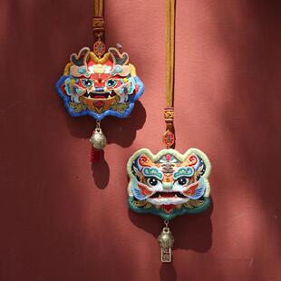 花寄 龙虎刺绣手工diy香囊材料包自制平安车香包挂件手绣端午礼物