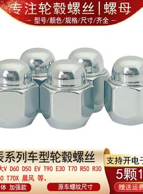 适用启辰D50 D60 R30 R50 R50X T60 T70XT90M50V轮胎螺丝轮毂螺母