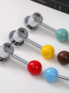 [新款]莫兰法式覆古球形门把手银白色磁吸静音极简红色家用房门锁