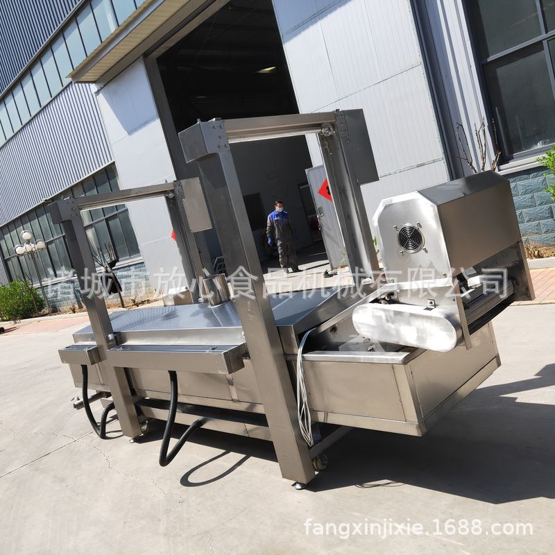 鸡爪加工全套油炸流水线 全自动大型油炸机 蚕豆麻花油炸设备
