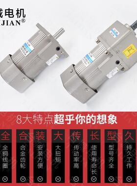 台减电机 2级2800转光轴调速电机二级传动减速电机单相220三相380