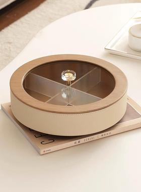 高档家用客厅多隔层糖果干果收纳盒高颜值卧室收纳首饰单双层果盘