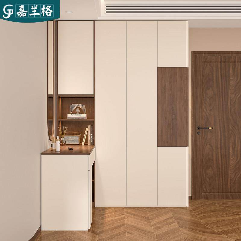 奶油中古风转角衣柜梳妆台一体组合家用卧室L拐角衣柜连书桌9A49,住宅家具,自由组合衣柜,淘宝优惠券,粉丝福利购,淘宝优惠卷