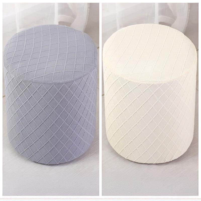 弹力圆柱形凳子套罩小板凳椅子套化妆梳妆草墩圆形皮蹲坐蒲团藤编