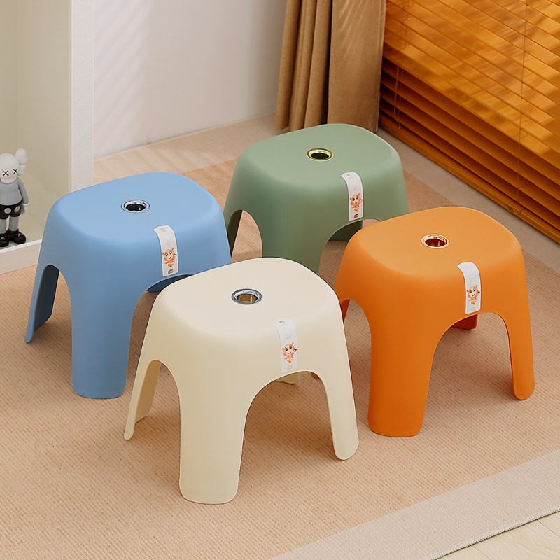 优选塑料小凳子家用矮凳儿童凳可叠放小板凳加厚浴室防滑凳胶椭圆